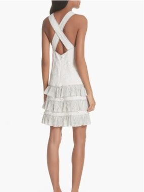 Rebecca Taylor Garden Eyelet Linen Shift Dress, Size 2